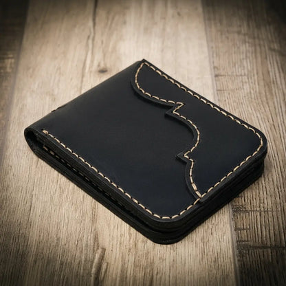 Bull Sheath Leather Western Bifold Wallet