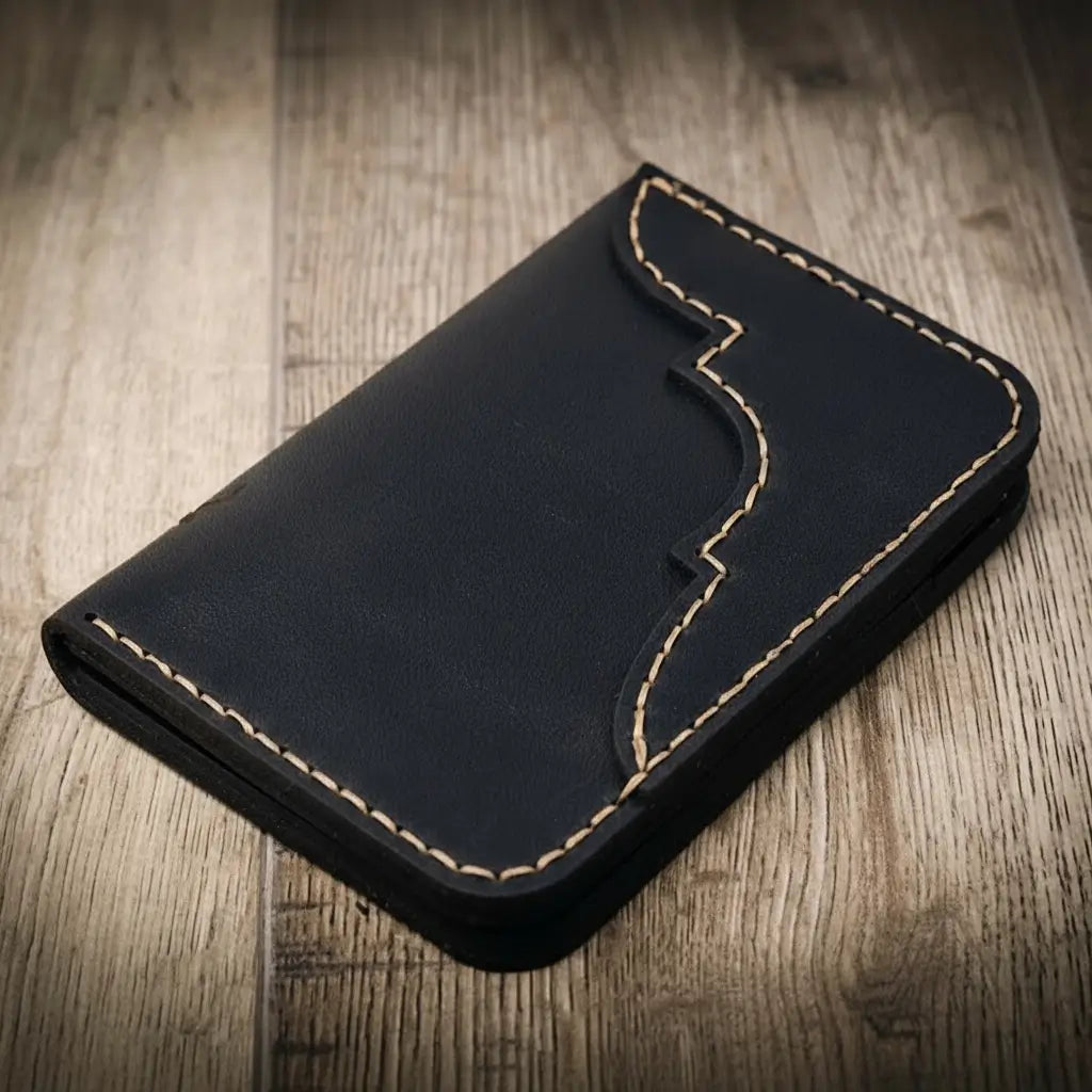 Bull Sheath Leather Western Vertical Wallet