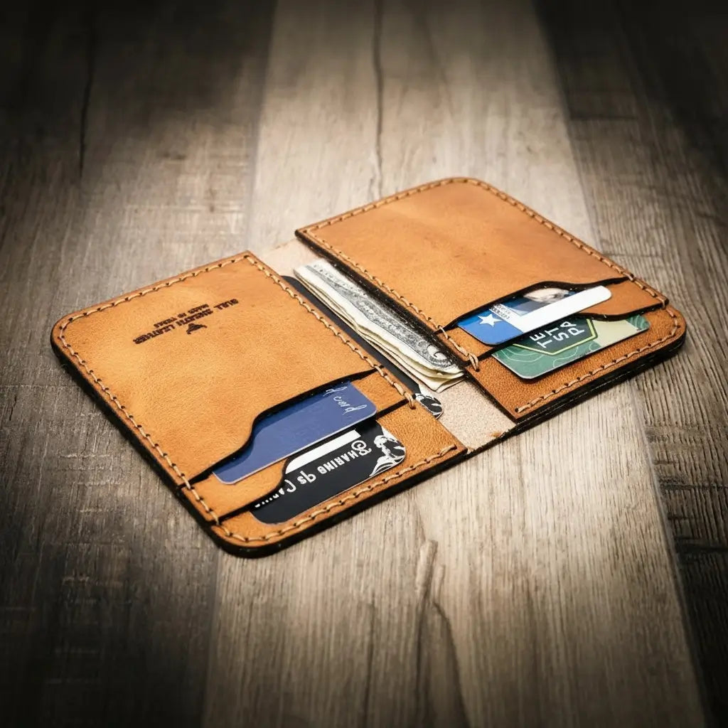 Bull Sheath Leather Western Vertical Wallet