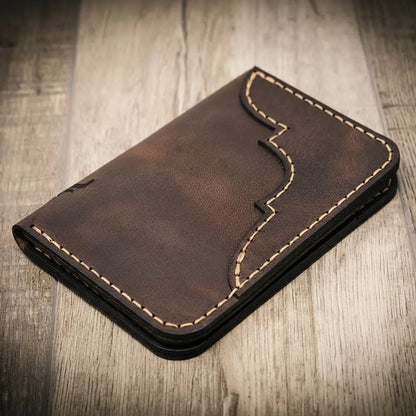 Bull Sheath Leather Western Vertical Wallet