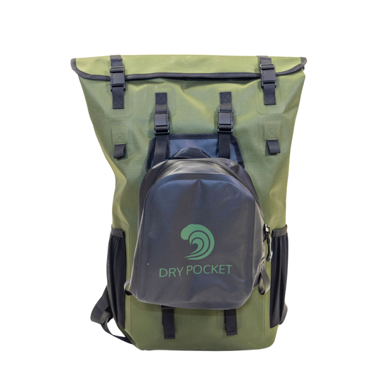 Dry Pocket 30-Liter - Auto-Sealing, Waterproof, Floating, Scent Proof 2 & 1 Dry Bag