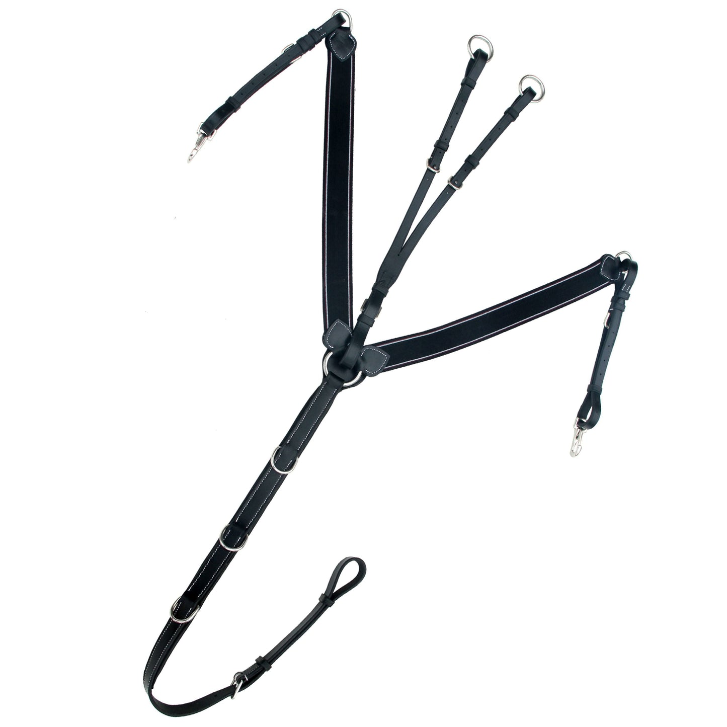 Bridles & Reins ExionPro Heart Shape 3 Point Breastplate - Matching Elastic