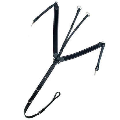 Bridles & Reins ExionPro Heart Shape 3 Point Breastplate - Matching Elastic