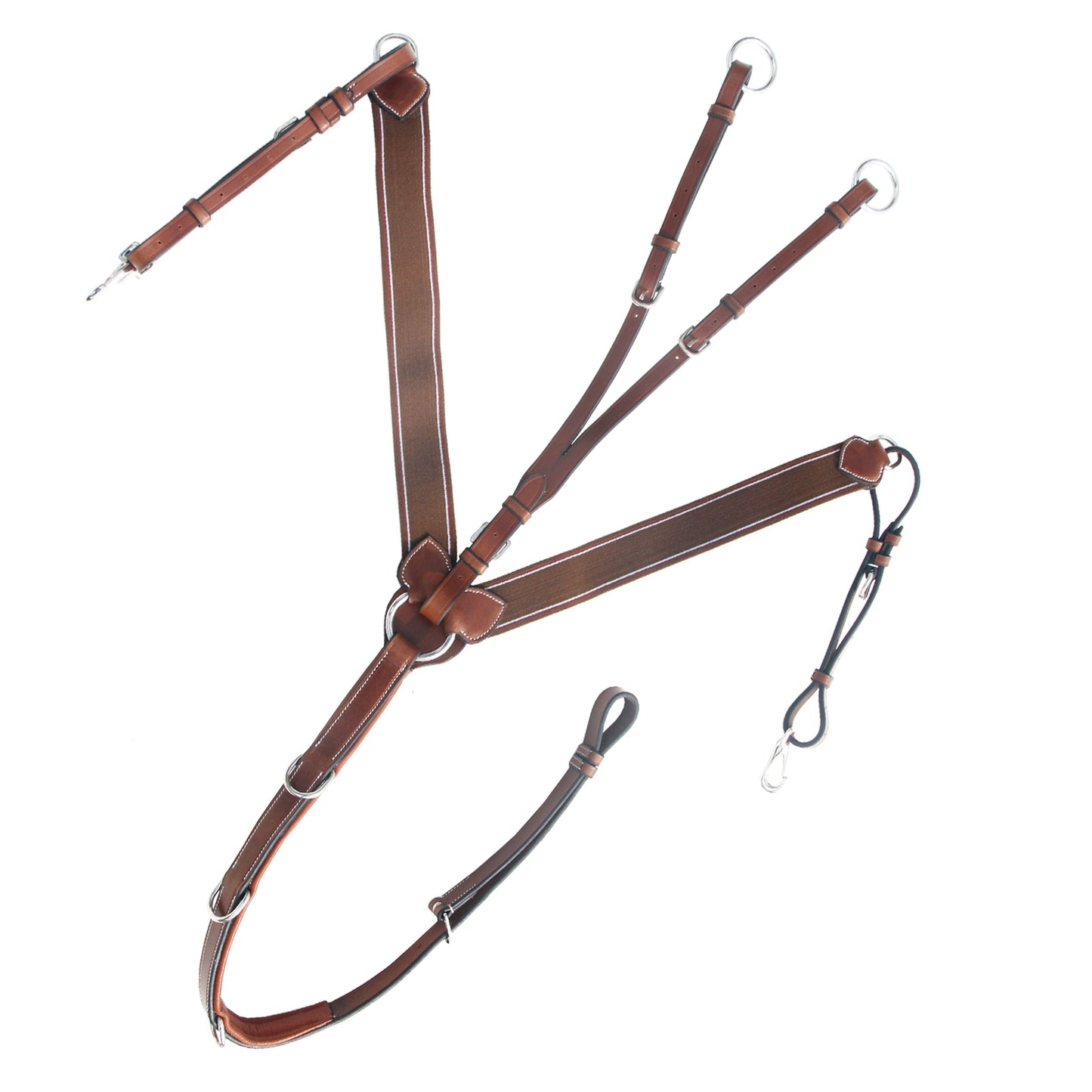 Bridles & Reins ExionPro Heart Shape 3 Point Breastplate - Matching Elastic