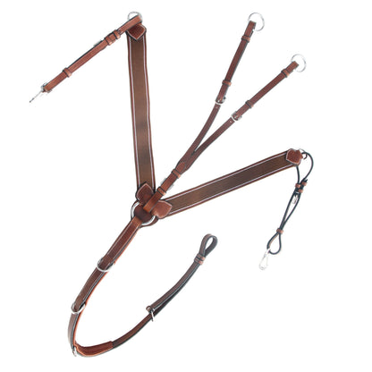 Bridles & Reins ExionPro Heart Shape 3 Point Breastplate - Matching Elastic