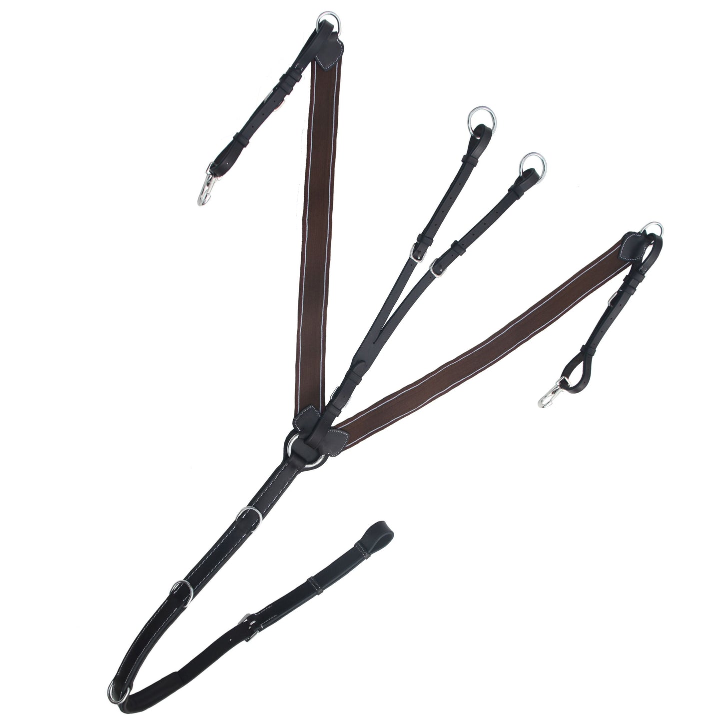 Bridles & Reins ExionPro Heart Shape 3 Point Breastplate - Matching Elastic