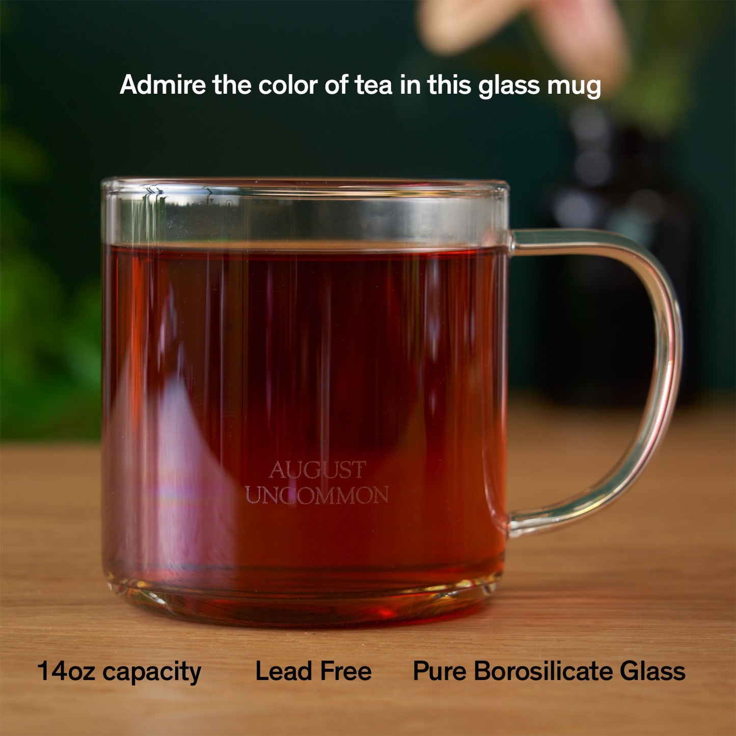 August Uncommon Tea Glass Mug - Clear Elegance