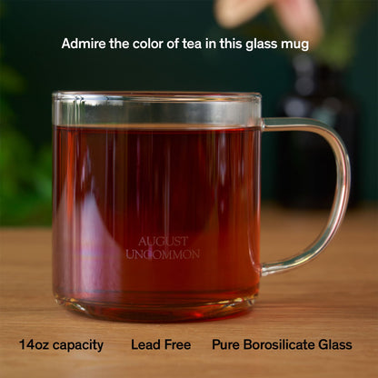 August Uncommon Tea Glass Mug - Clear Elegance