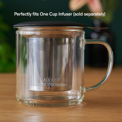 August Uncommon Tea Glass Mug - Clear Elegance