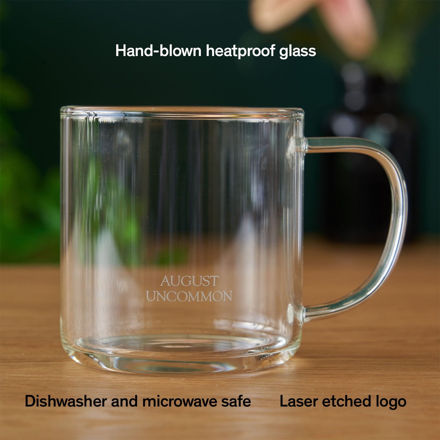 August Uncommon Tea Glass Mug - Clear Elegance
