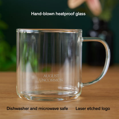 August Uncommon Tea Glass Mug - Clear Elegance