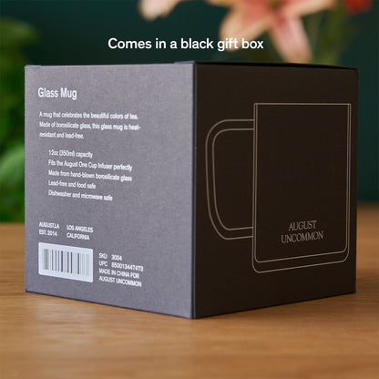 August Uncommon Tea Glass Mug - Clear Elegance