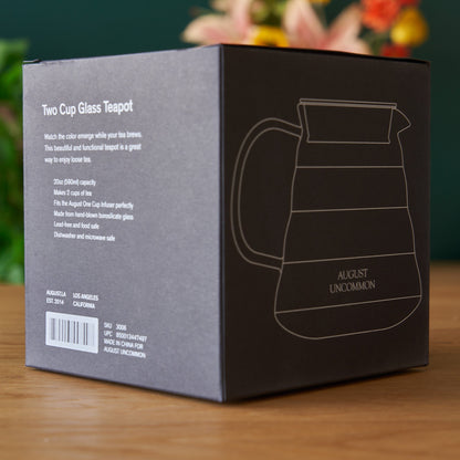 August Uncommon Tea Two Cup Glass Teapot - The Perfect Basic Teapot