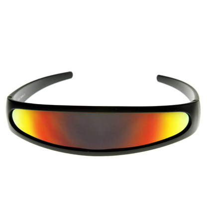 zeroUV Retro Futuristic 1980's Disco Wrap Around Space Sunglasses 8964