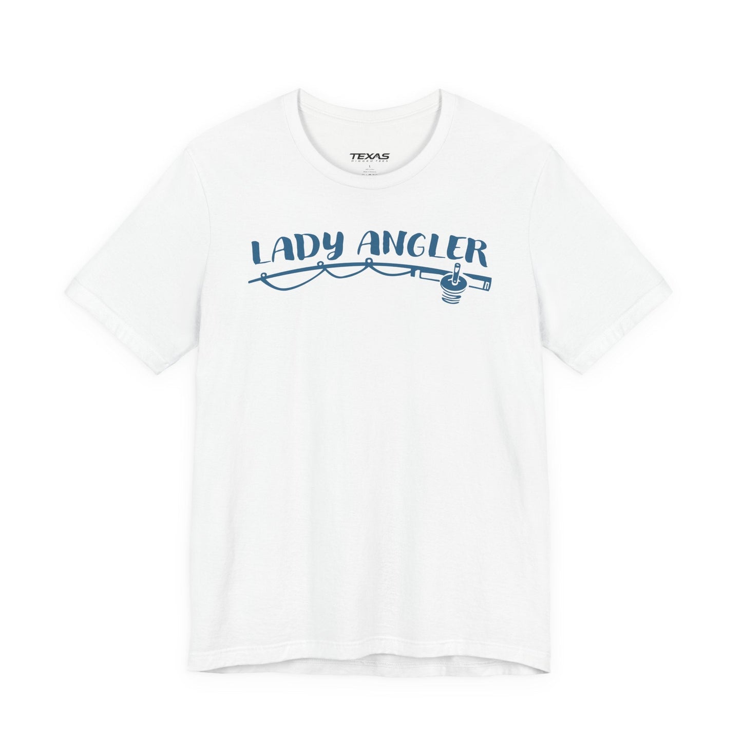 Texas Rigged Tees Lady Angler — Unisex Cotton Tee