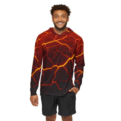Texas Rigged Tees Molten Magma — Unisex Fishing Pullover Hoodie (SPF 50+)