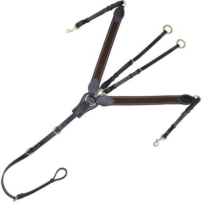 Bridles & Reins ExionPro Wide Elastic 3 Point Breastplate - Matching Elastic