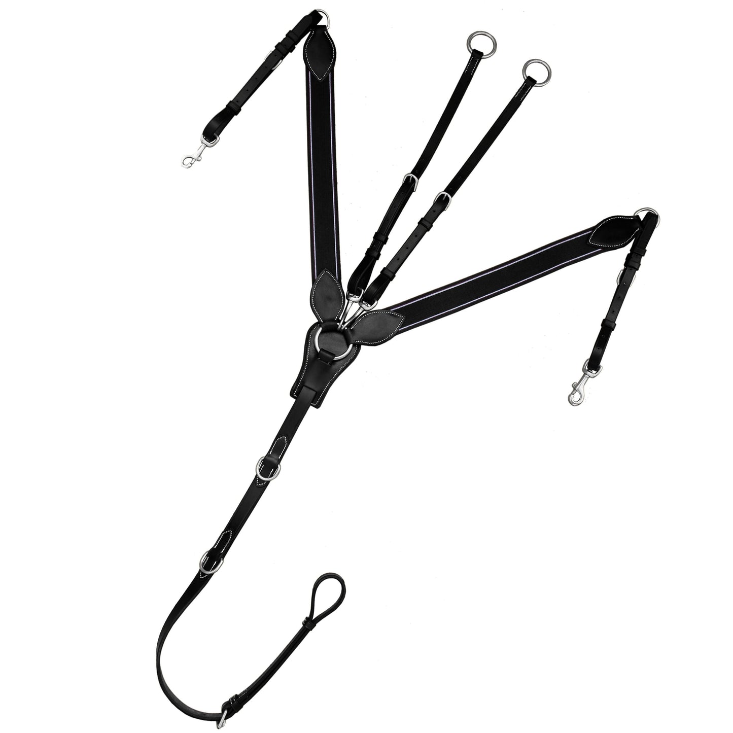 Bridles & Reins ExionPro Wide Elastic 3 Point Breastplate - Matching Elastic