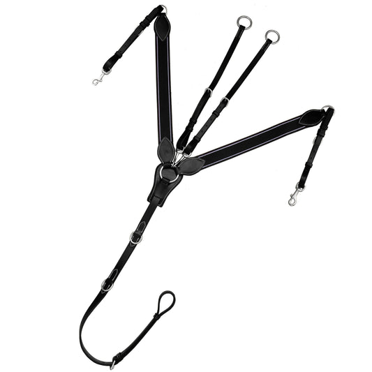 Bridles & Reins ExionPro Wide Elastic 3 Point Breastplate - Matching Elastic