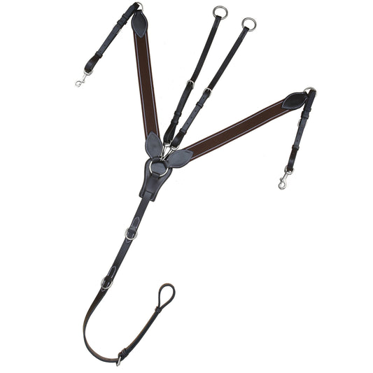 Bridles & Reins ExionPro Wide Elastic 3 Point Breastplate - Matching Elastic