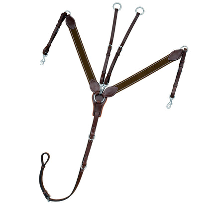 Bridles & Reins ExionPro Wide Elastic 3 Point Breastplate - Matching Elastic
