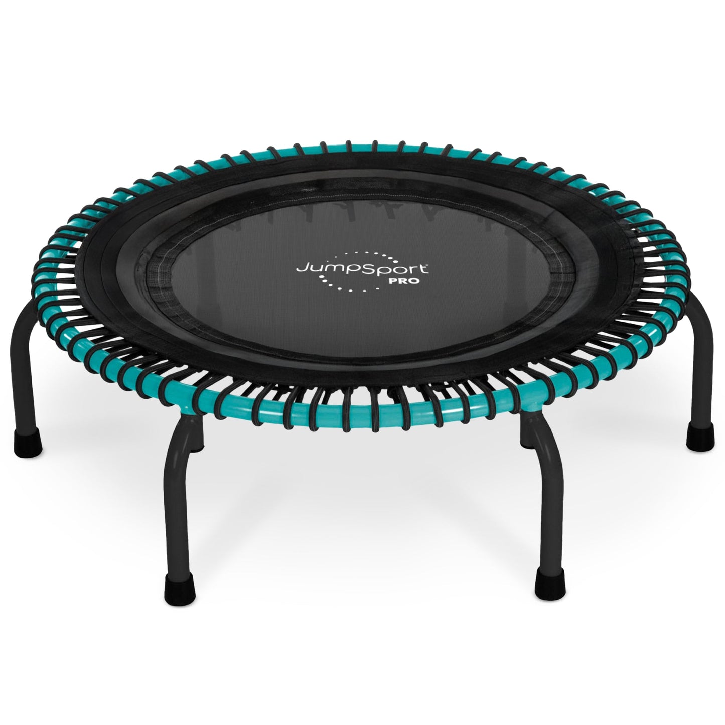 JumpSport 350 Pro Fitness 39 Inch Cardio Workout Indoor Trampoline, Teal/Black