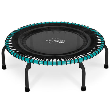 JumpSport 350 Pro Fitness 39 Inch Cardio Workout Indoor Trampoline, Teal/Black