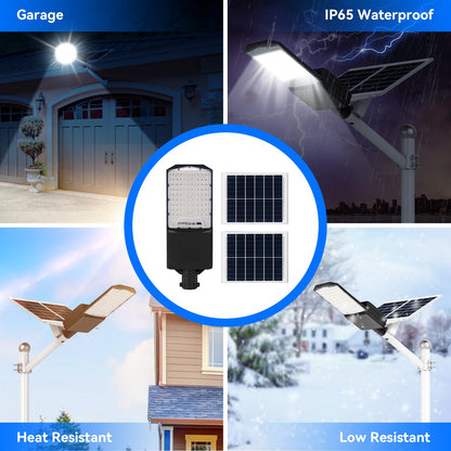 Langy Solar Lights 1500W solar street light with 20ft /16ft pole