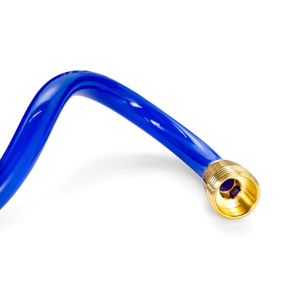 Camco 20 Foot Marine & Gardening Self Coiling Water Hose with Brass Fittings