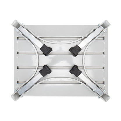Camco 43677 Fixed Height Aluminum Platform Step Stool with Non Slip Rubber Feet