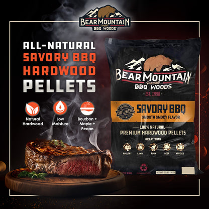 Bear Mountain BBQ Hardwood Savory Craft Blends Grill Smoker Pellets, 20 Pounds