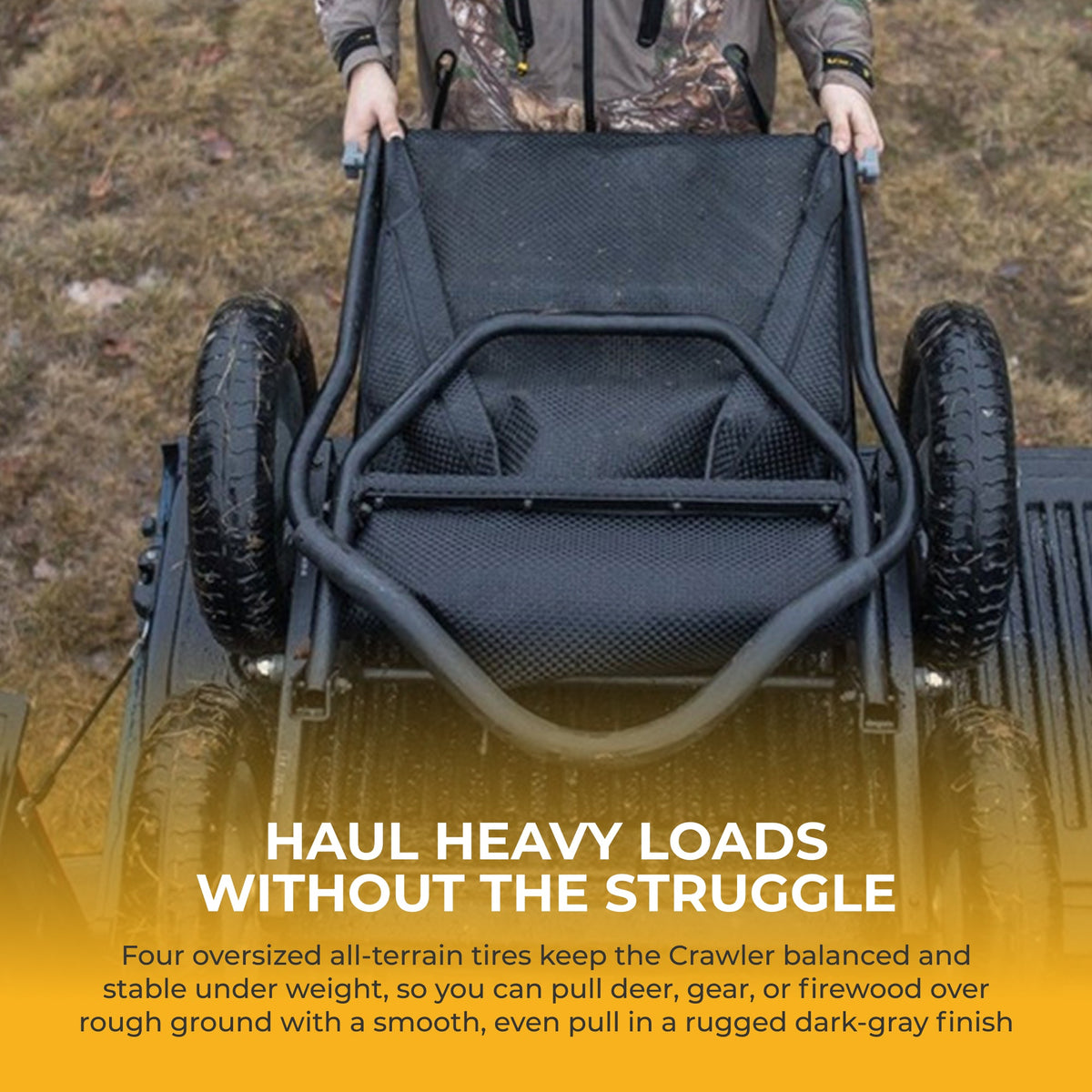 Hawk Crawler 500 Lb. Capacity Foldable Multi Use Deer Game Cart, Flat Dark Earth
