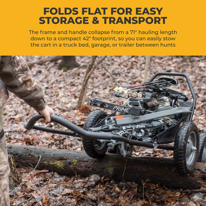 Hawk Crawler 500 Lb. Capacity Foldable Multi Use Deer Game Cart, Flat Dark Earth