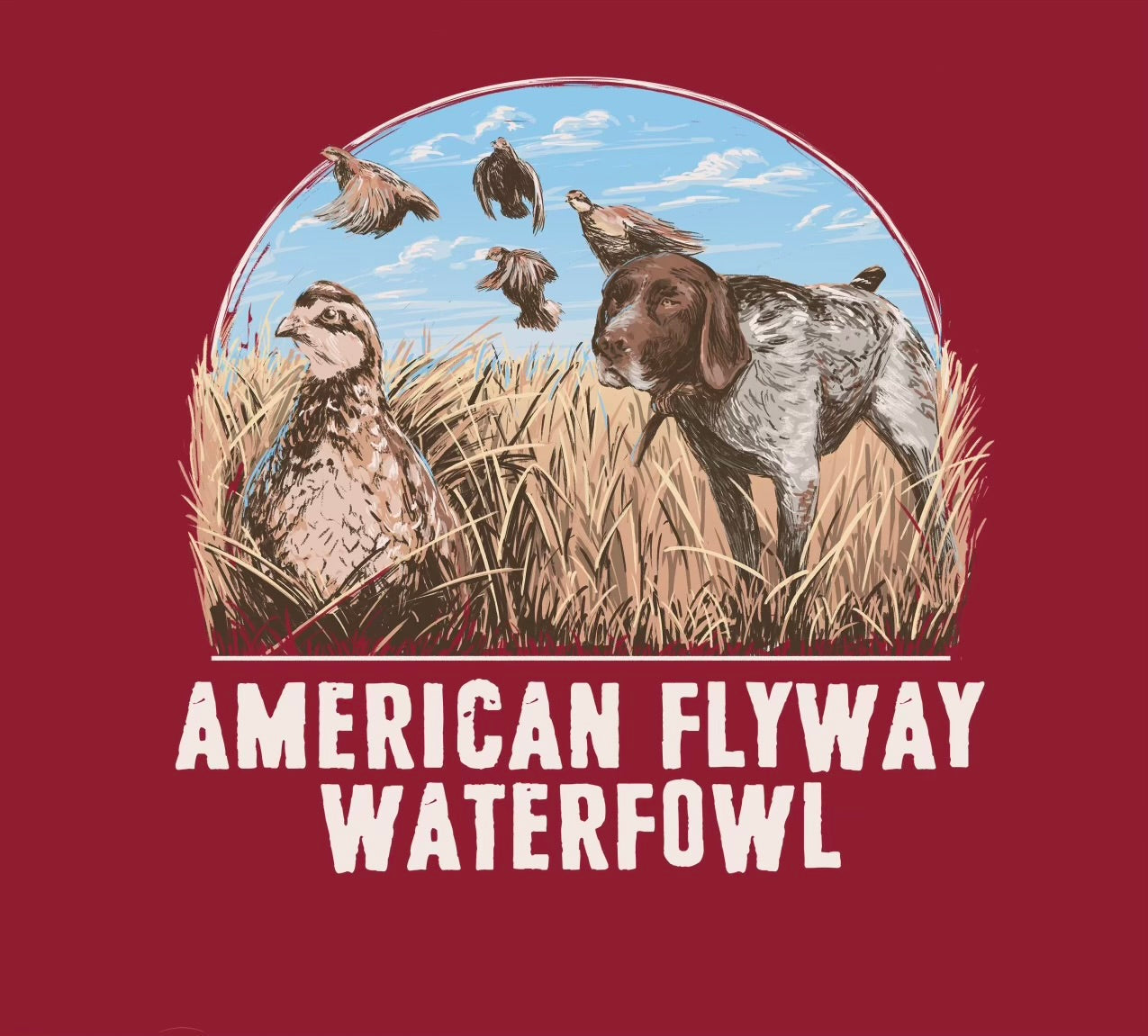 AF Waterfowl Youth Quail and Pointer Tee