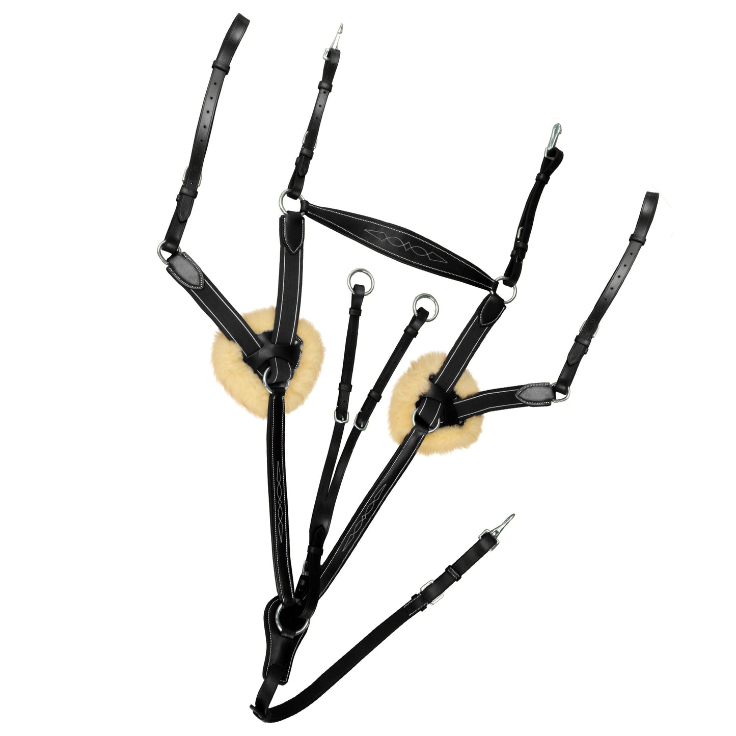 Bridles & Reins ExionPro 5 Point Breastplate - Matching Elastic