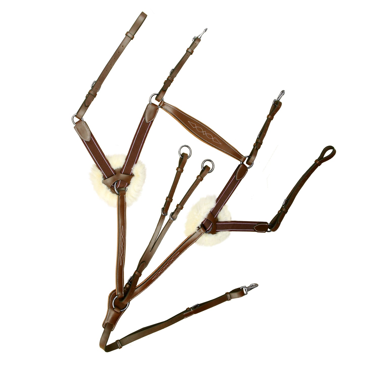 Bridles & Reins ExionPro 5 Point Breastplate - Matching Elastic