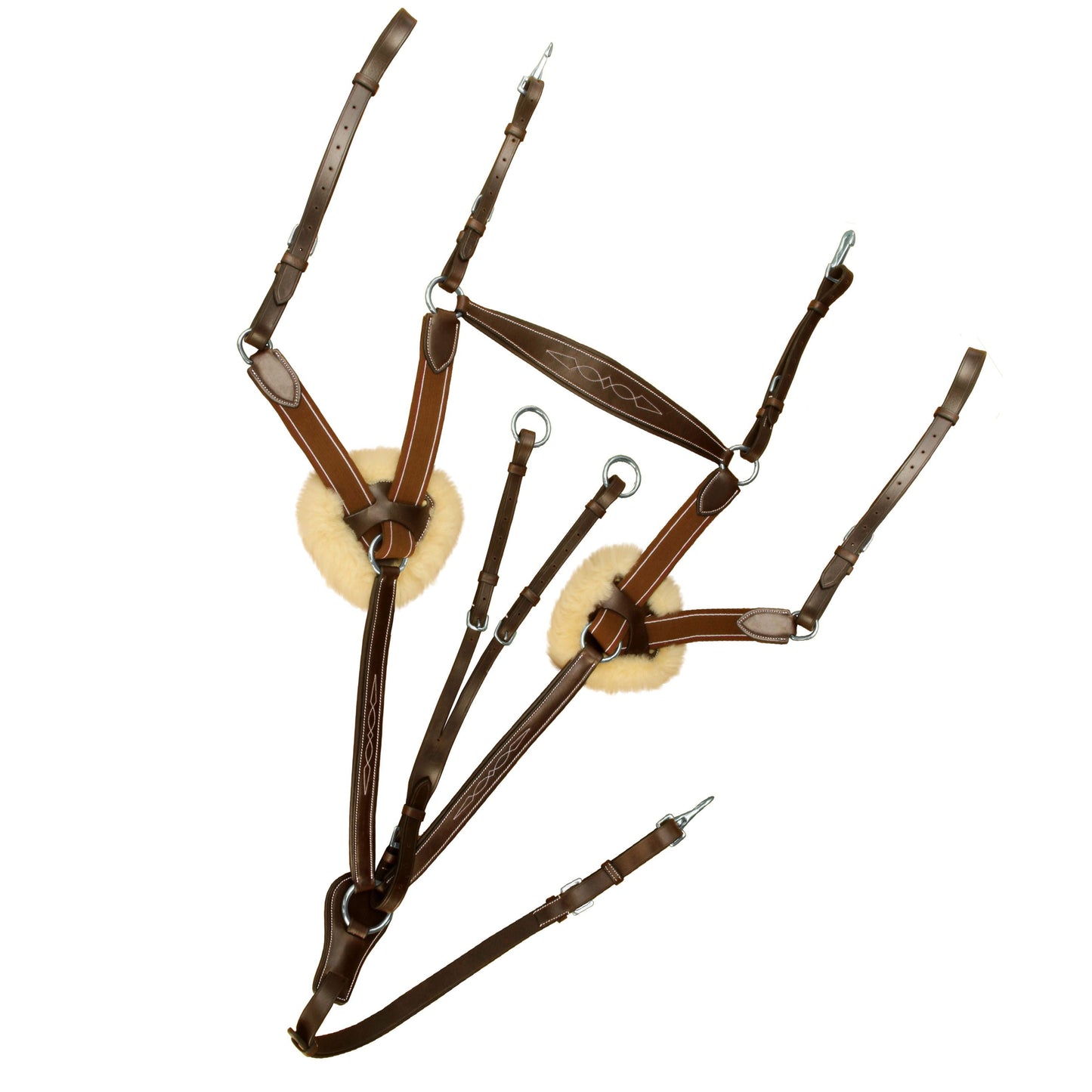 Bridles & Reins ExionPro 5 Point Breastplate - Matching Elastic