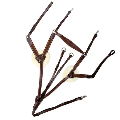 Bridles & Reins ExionPro 5 Point Breastplate - Matching Elastic