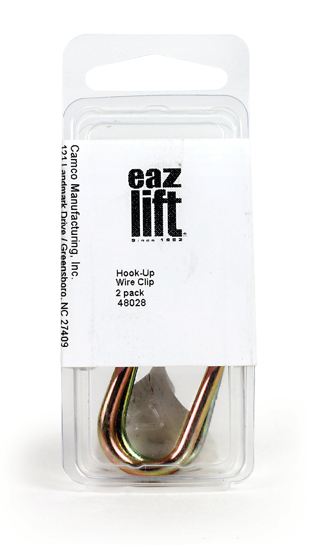 Camco 48028 Eaz Lift Metal Replacement Clamshelled Hook Up Wire Clips, Pack of 2