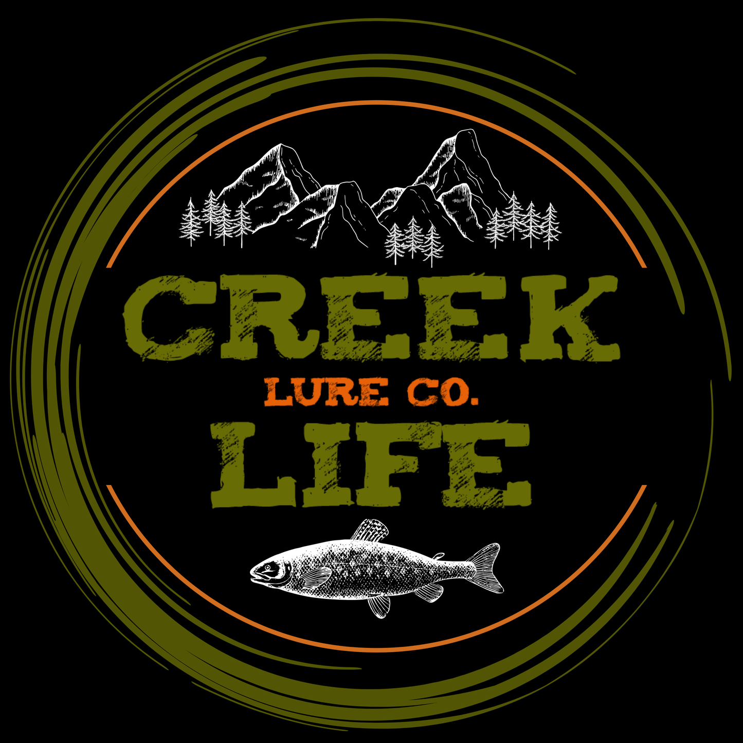 Creek Life Lure Co. Transparent Waterproof Creek Life Stickers