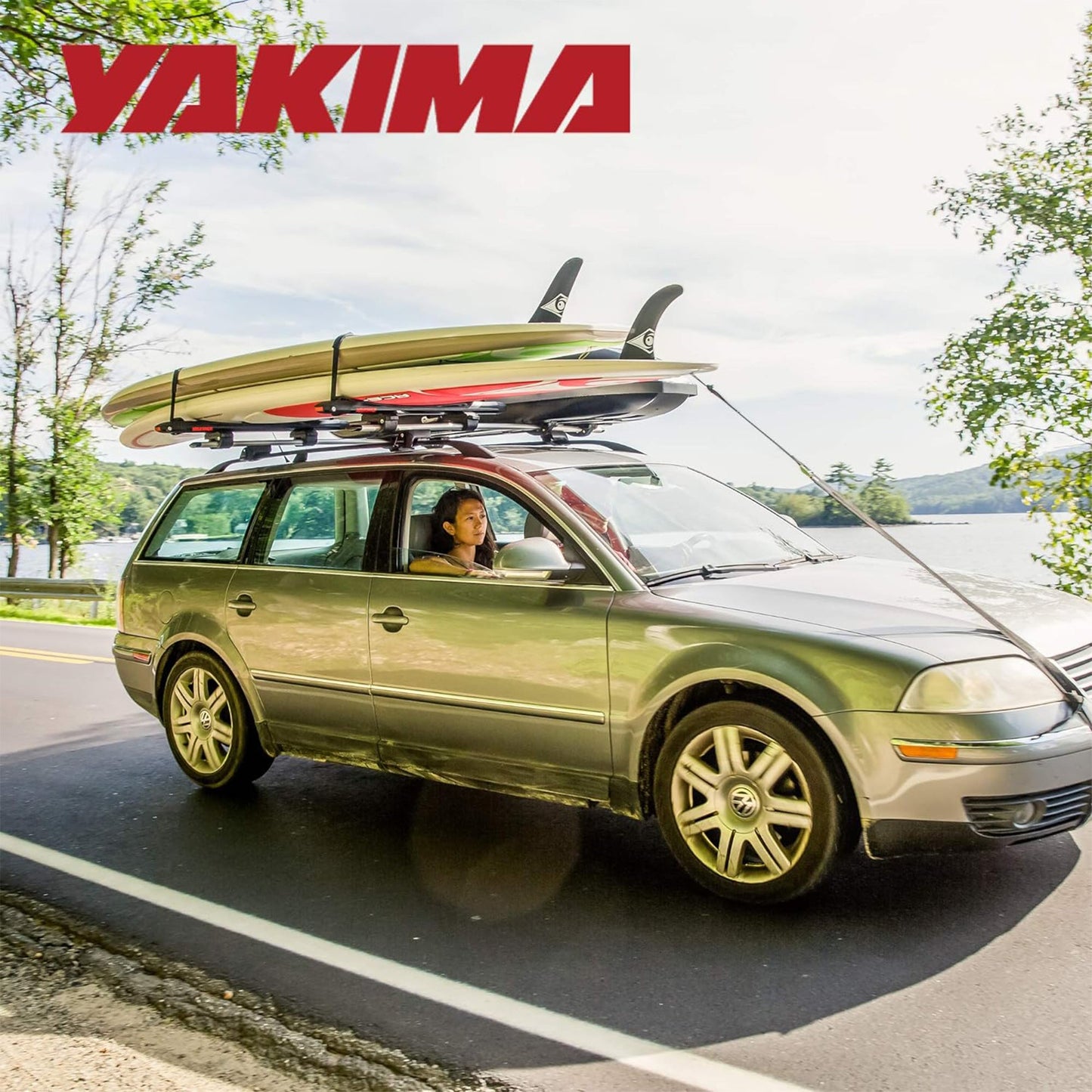 Yakima SupDawg Roof Mount SUP, Kayak, Surfboard Rack for Yakima Crossbars, Black