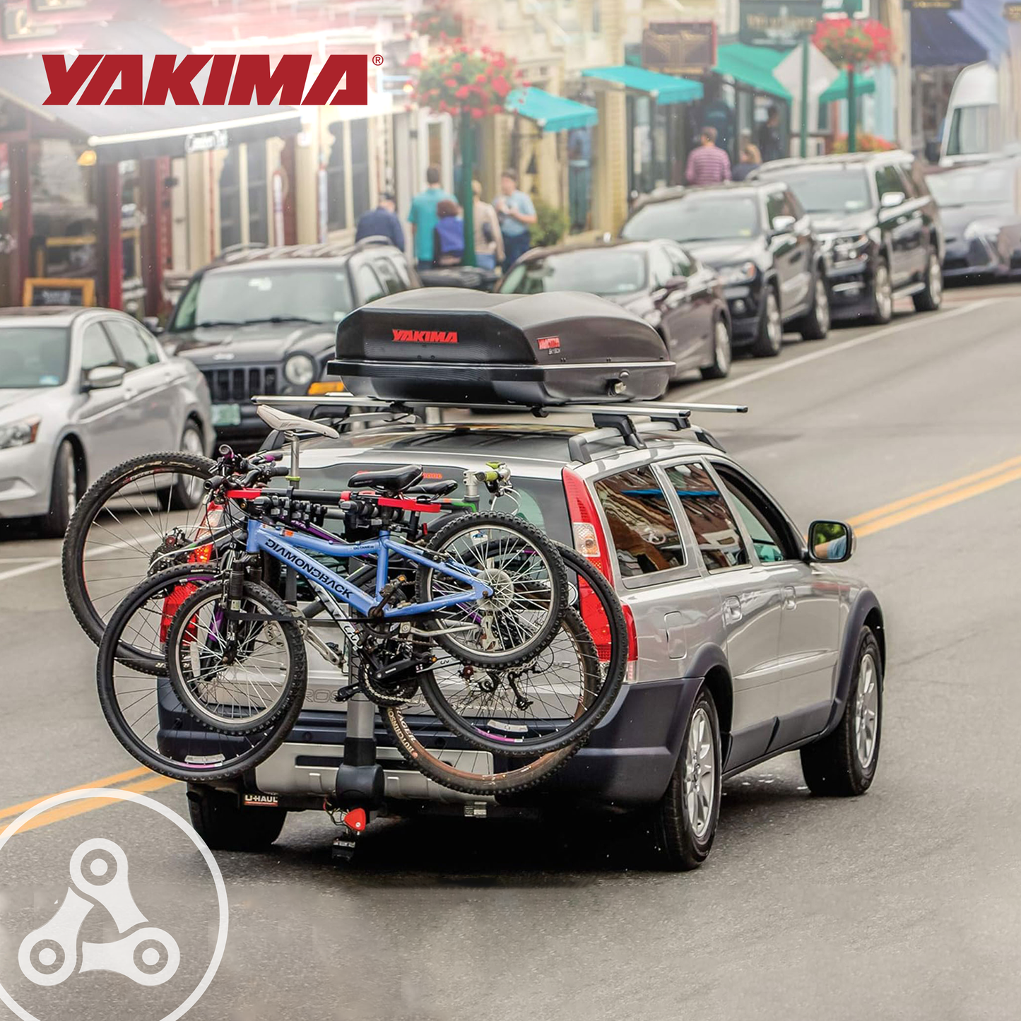 Yakima RidgeBack Tilt Away Hitch Bike Rack Holds 5 Bikes for Cars, SUVs, Trucks