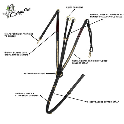 Bridles & Reins ExionPro SS / Brass Clincher Breastplate