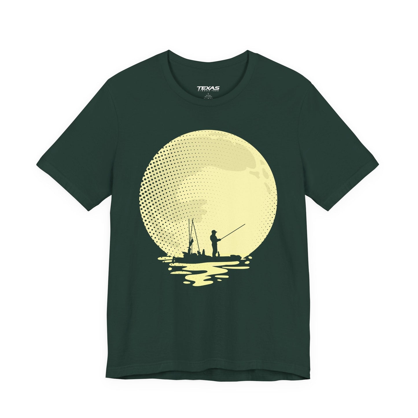 Texas Rigged Tees Full Moon Fishing (Kayak Edition) — Unisex Cotton Tee