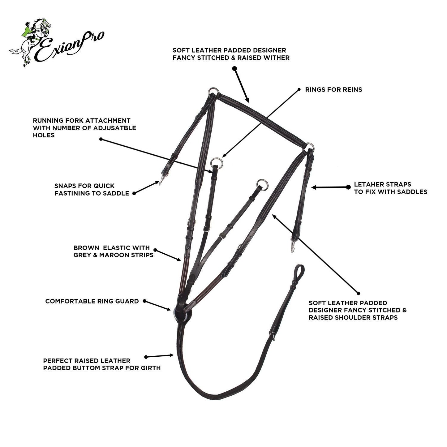 Bridles & Reins ExionPro Hunting Breastplate