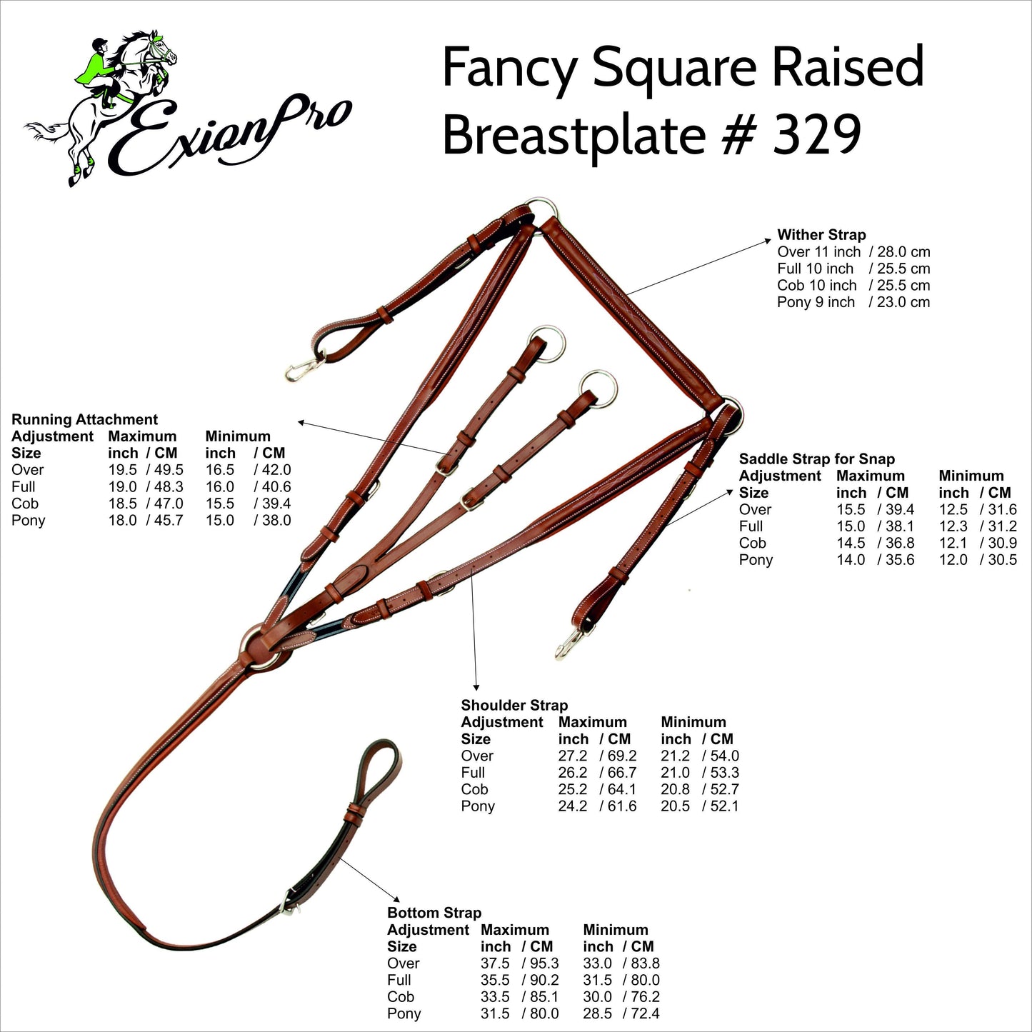 Bridles & Reins ExionPro Hunting Breastplate