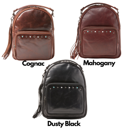 Concealed Carry Sawyer Leather Backpack by Lady Conceal