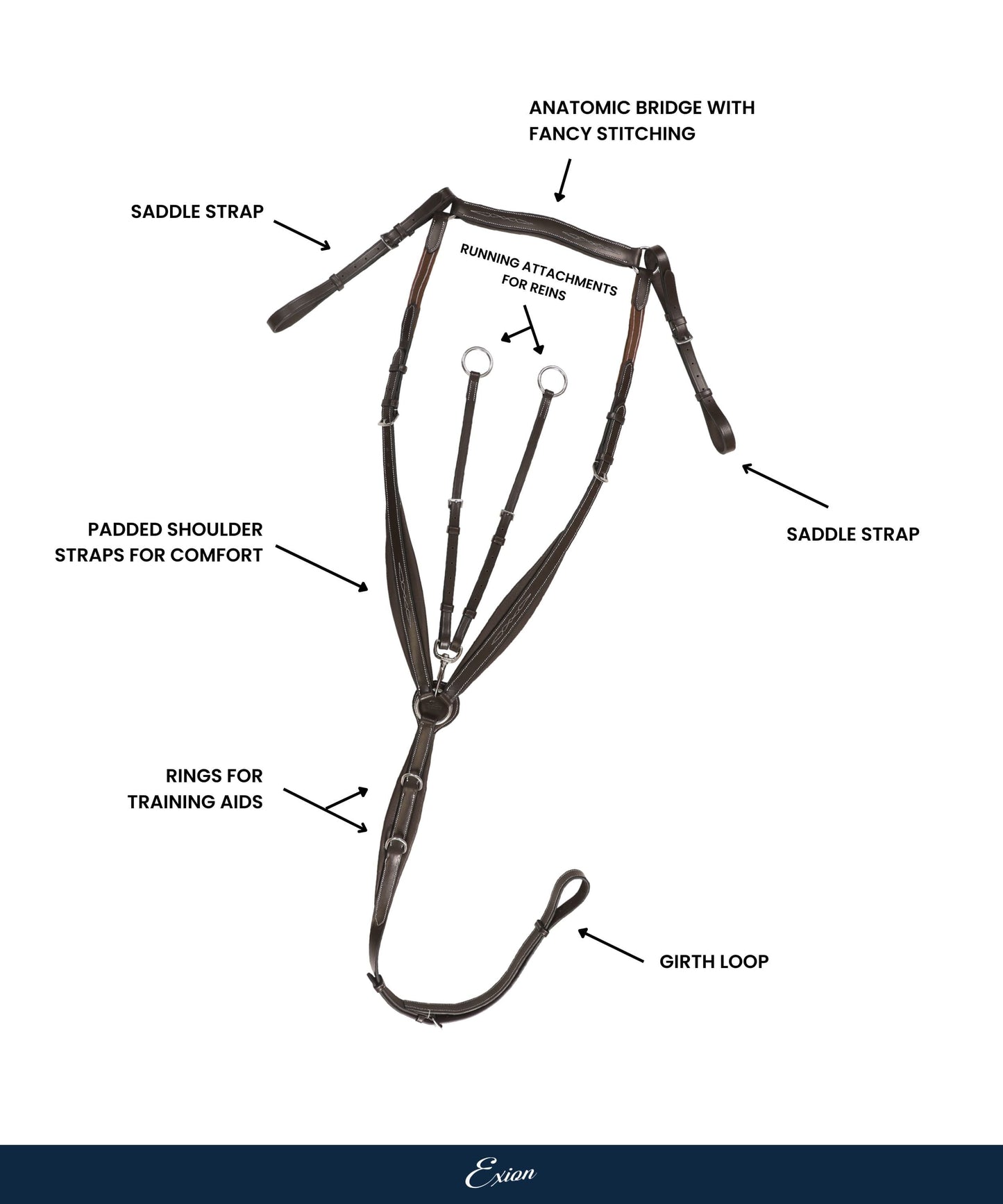 Bridles & Reins ExionPro Wings Breastplate