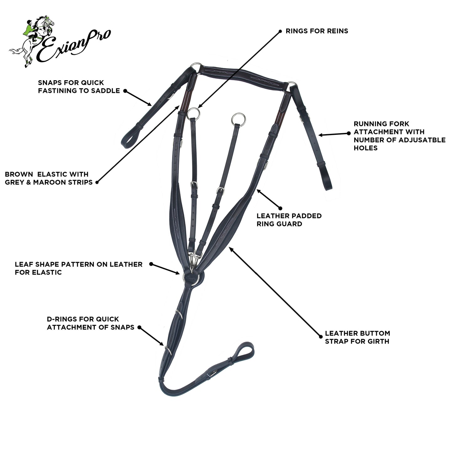 Bridles & Reins ExionPro Wings Breastplate