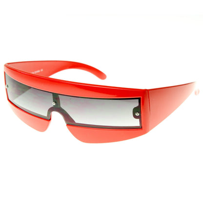 zeroUV Retro Futuristic 1980's Fashion Shield Novelty Sunglasses 8399